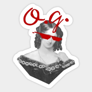 Mary Shelley, the OG--Original Goth Sticker